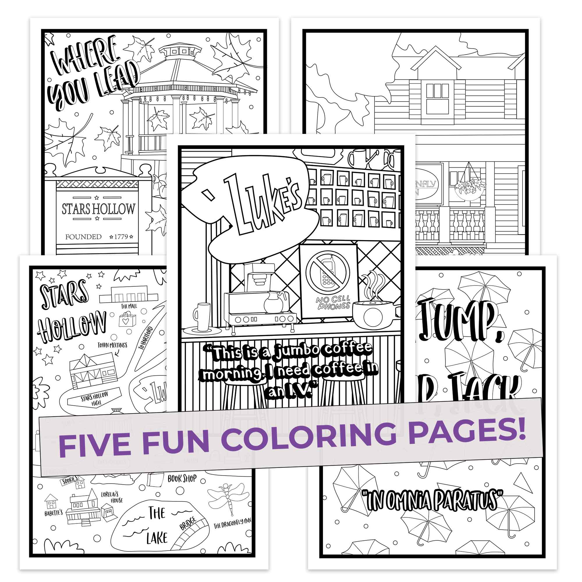 Oy With The Colors Already! Colored Pencils & Coloring Pages for Fans of Gilmore Girls