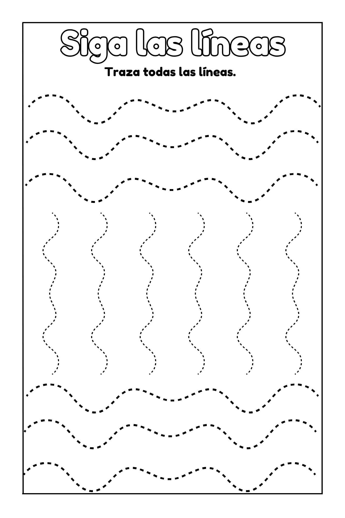 Preschool Essentials Trace Lines, Colors, Shapes, and Numbers Coloring Book: Spanish Version